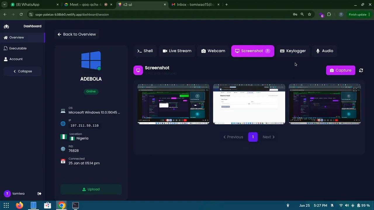 Windows RAT with a Command & Control (C2) Server