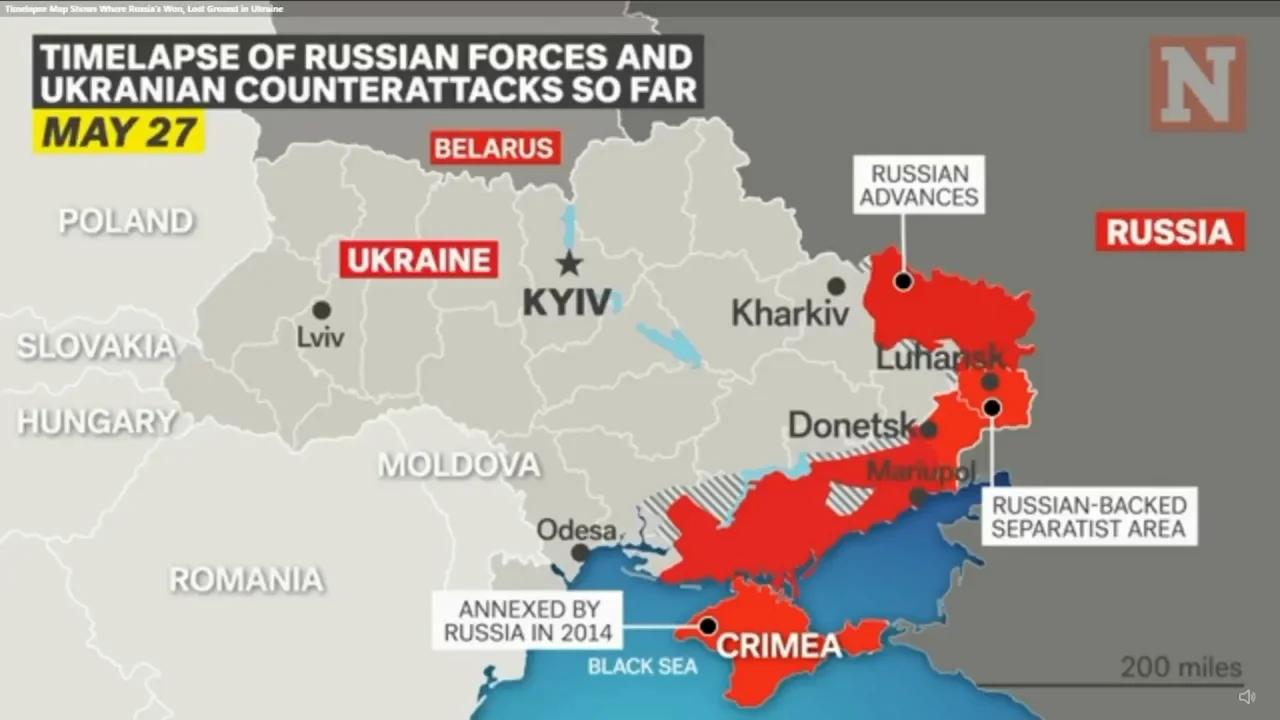 Russia Ukraine War Map Timelapse