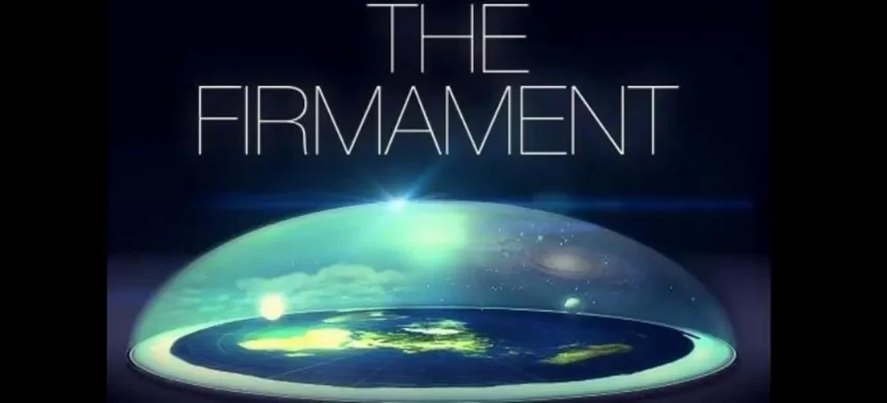 The firmament and the waters above flat earth