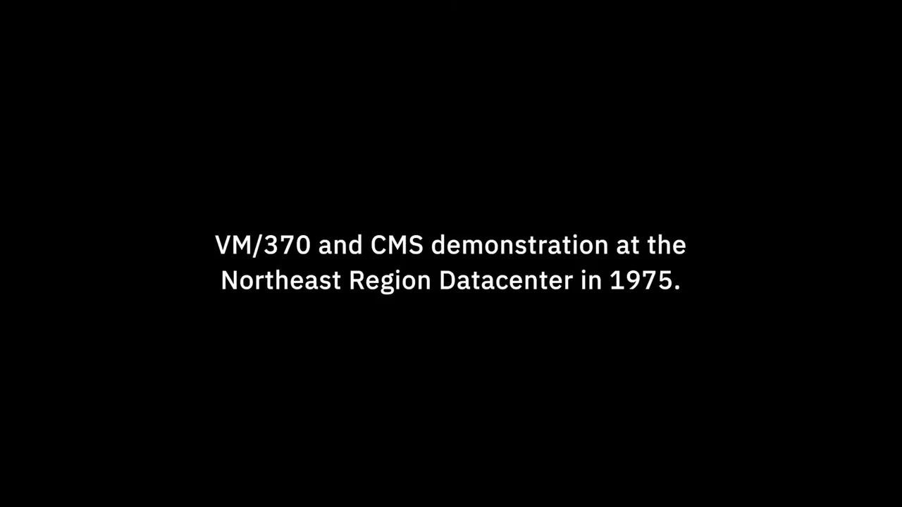 VM⁄370 and CMS Demo - 1975