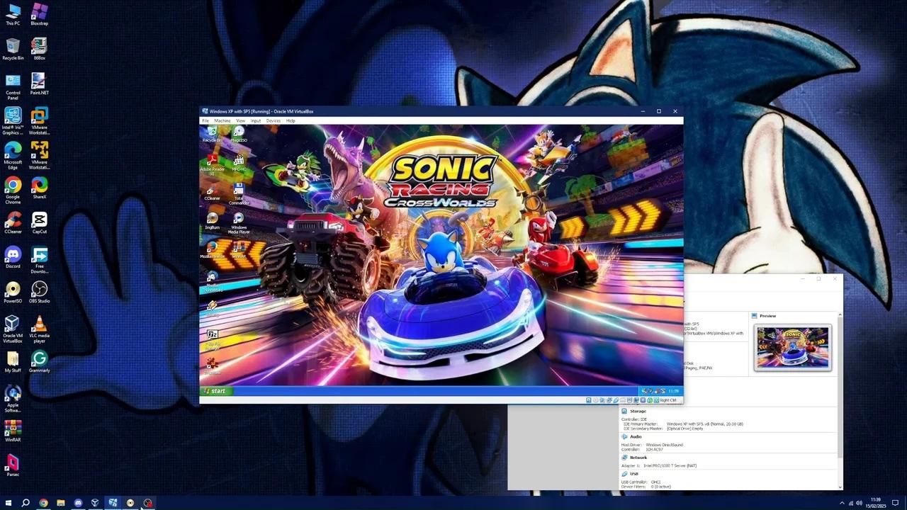 Windows XP with SP5 in VirtualBox
