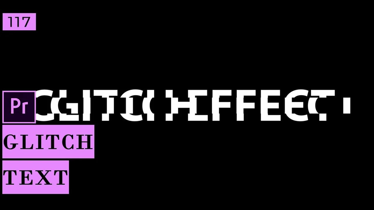 glitch effect on text premiere pro