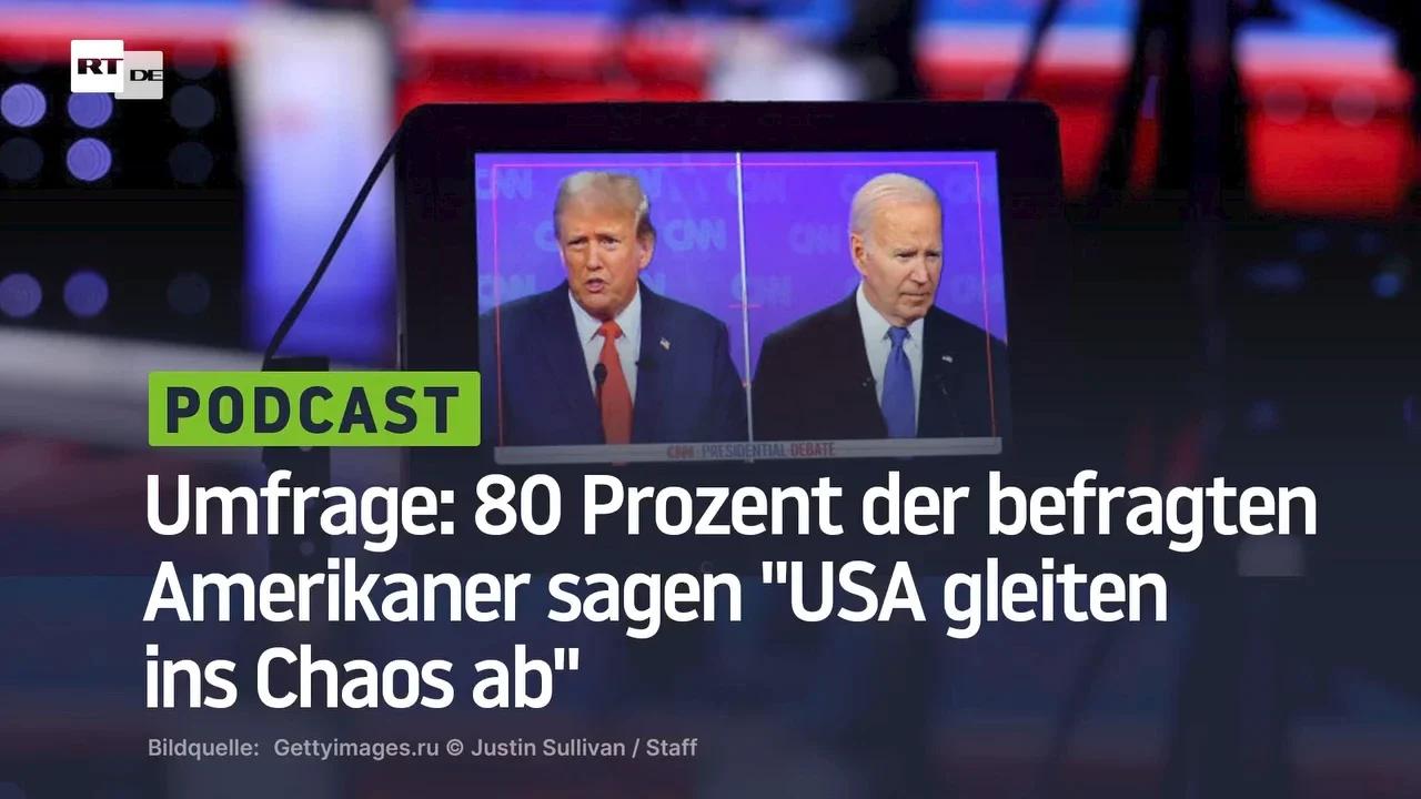 ⁣Umfrage: 80 Prozent der befragten Amerikaner sagen 