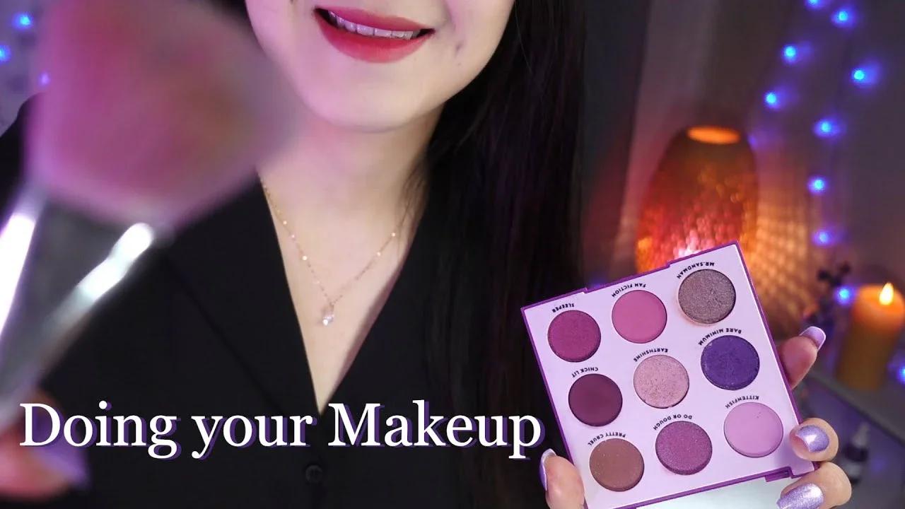 Adora ASMR - Doing Your PURPLE Makeup (No Talking, Semi-Fast ...