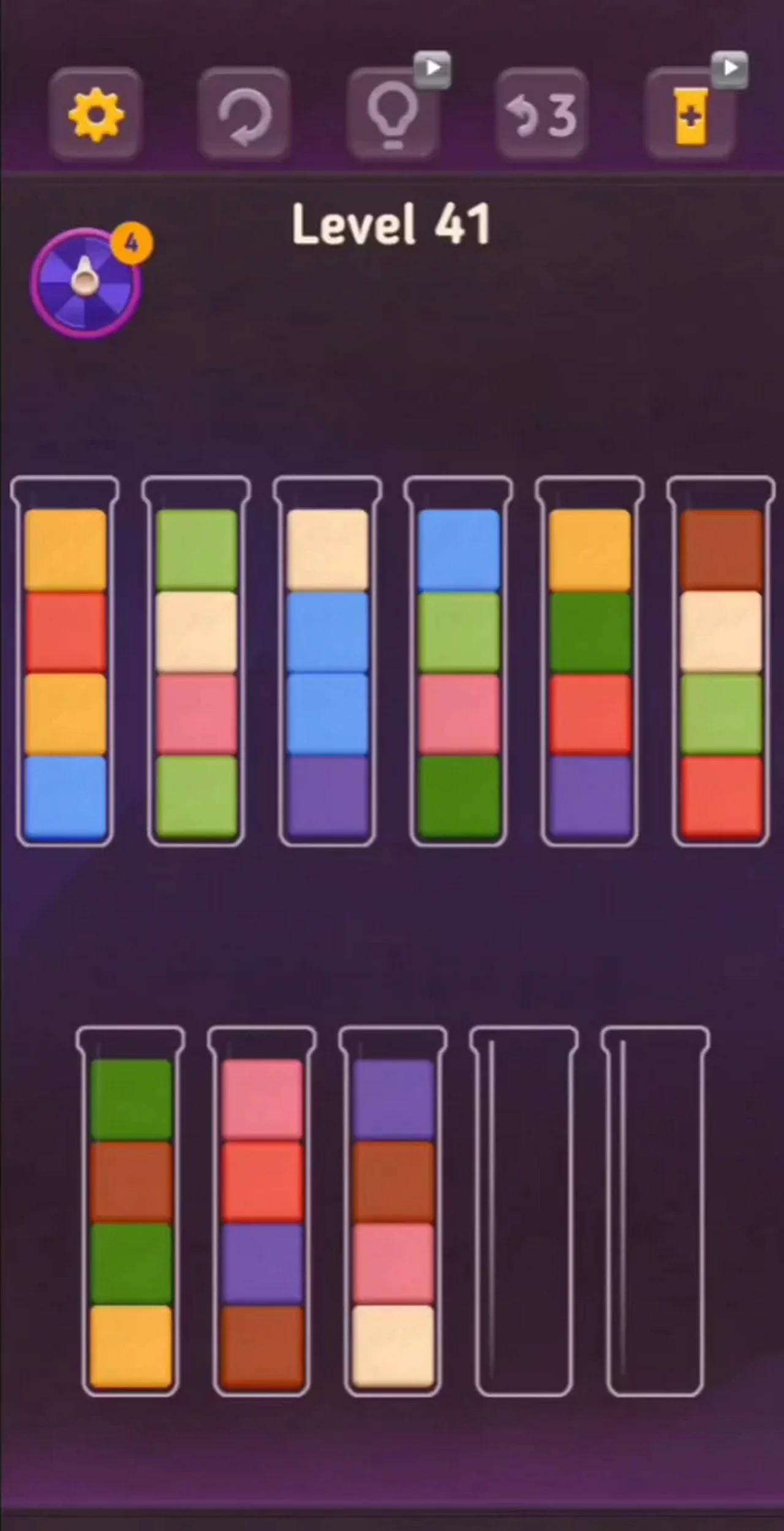 Block King Sort Puzzle Level 41 to Level 50