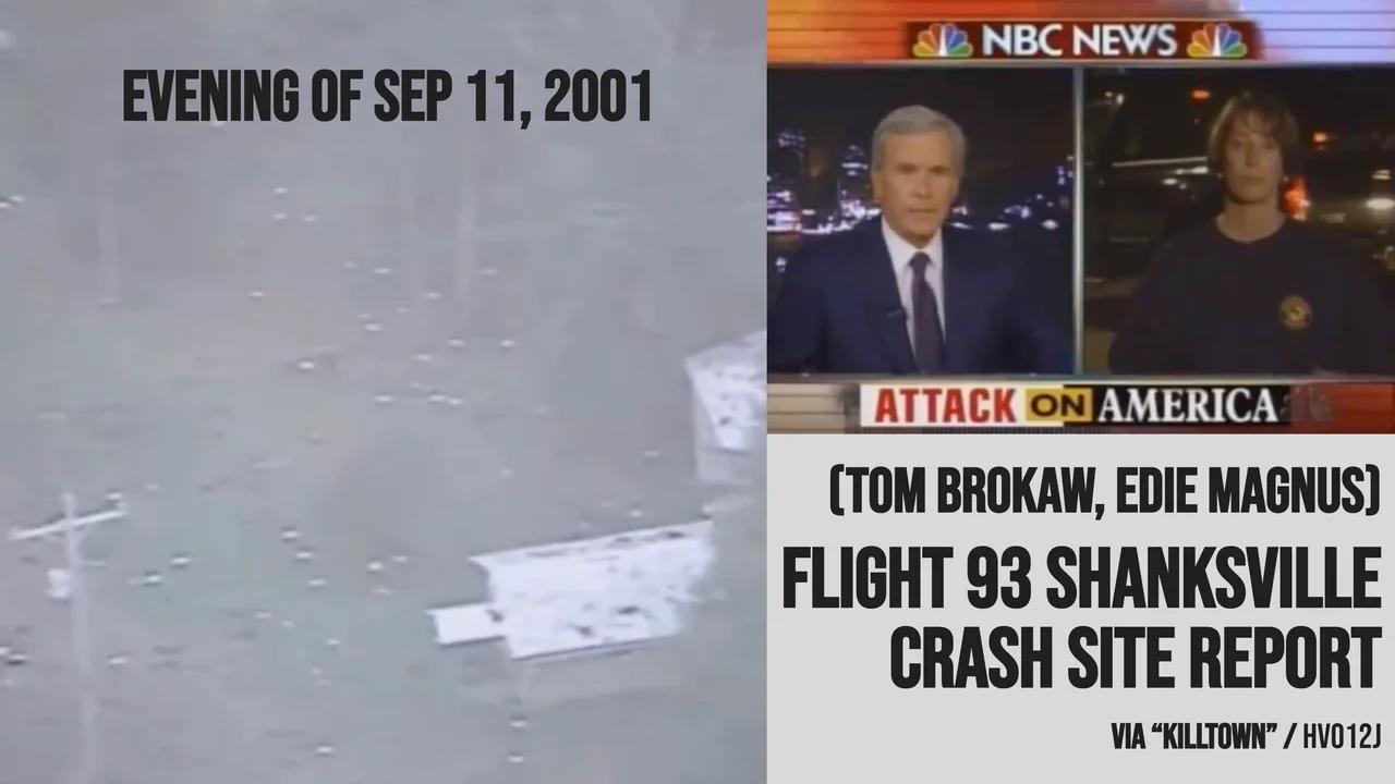 September 11 2001 NBC Fight 93 Shanksville crash site evening report
