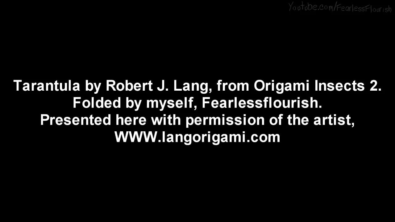 Origami 8 Legged Tarantula Tutorial (Robert Lang) Part 1 2