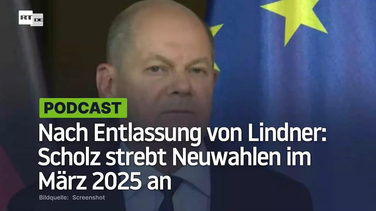 ⁣Nach Entlassung von Lindner: Scholz strebt Neuwahlen im März 2025 an