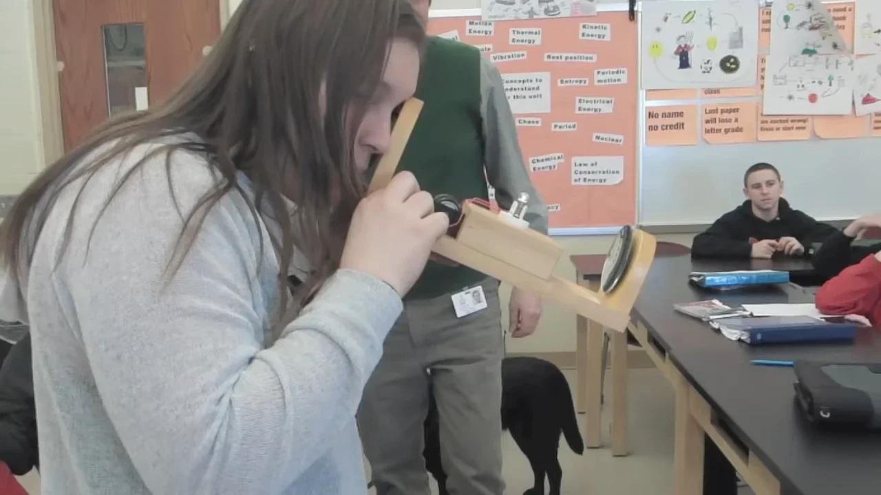 Concave mirror real image demonstration Homemade Science with Bruce Yeany