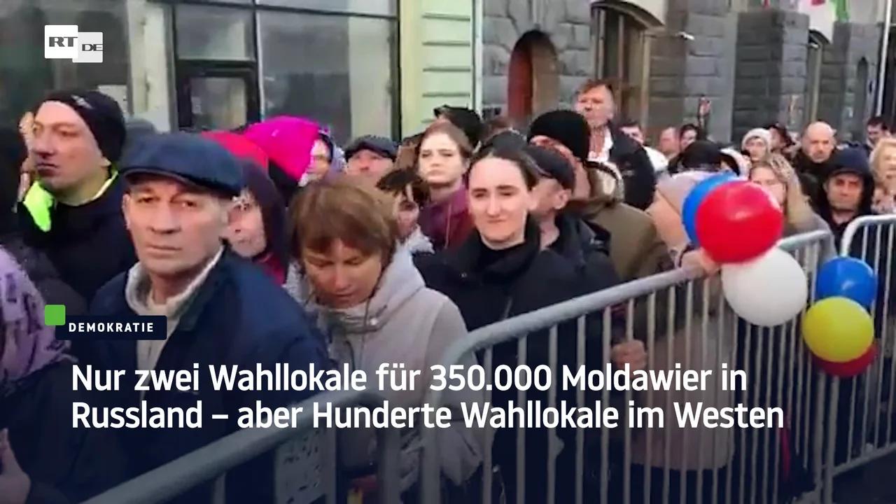 ⁣Nur zwei Wahllokale für 350.000 Moldawier in Russland – aber Hunderte Wahllokale im Westen