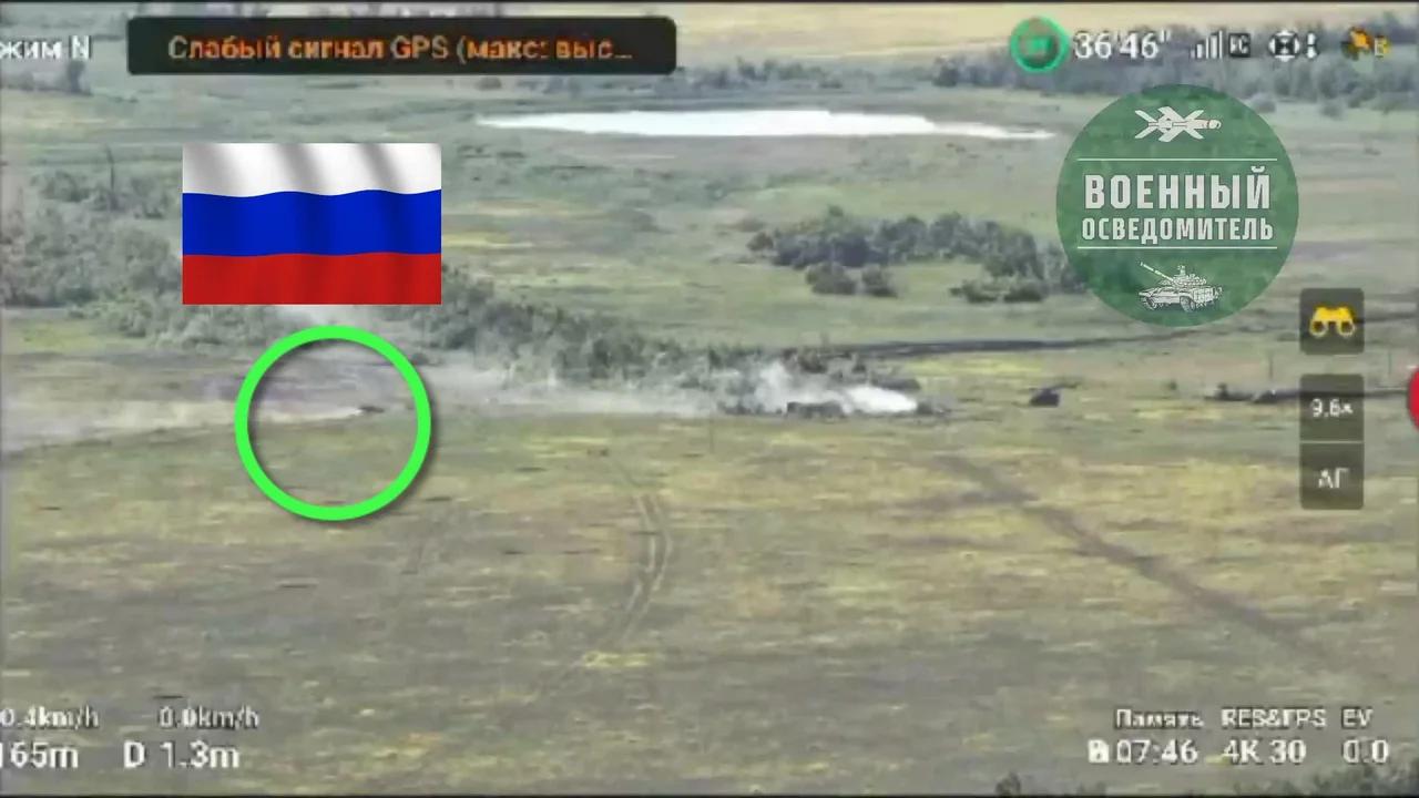 Russian Tank Single-handedly Met A Column Of 8 Ukrainian Armored Vehicles