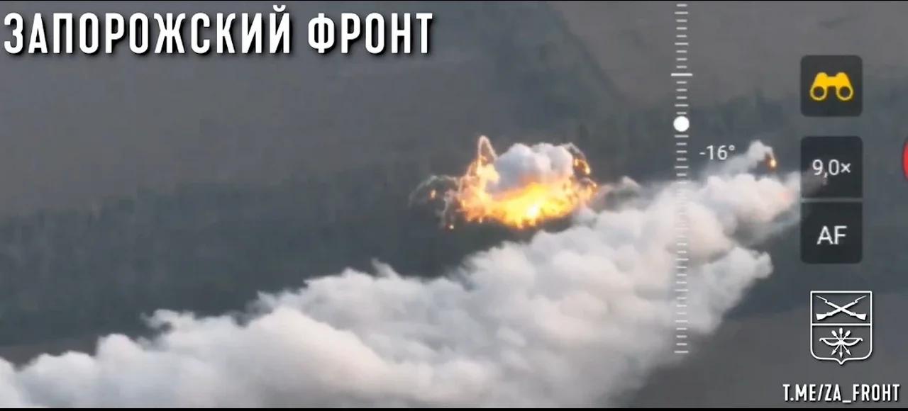 Footage of TOS work during the adjustment of the UAV operator 177 opmp ...