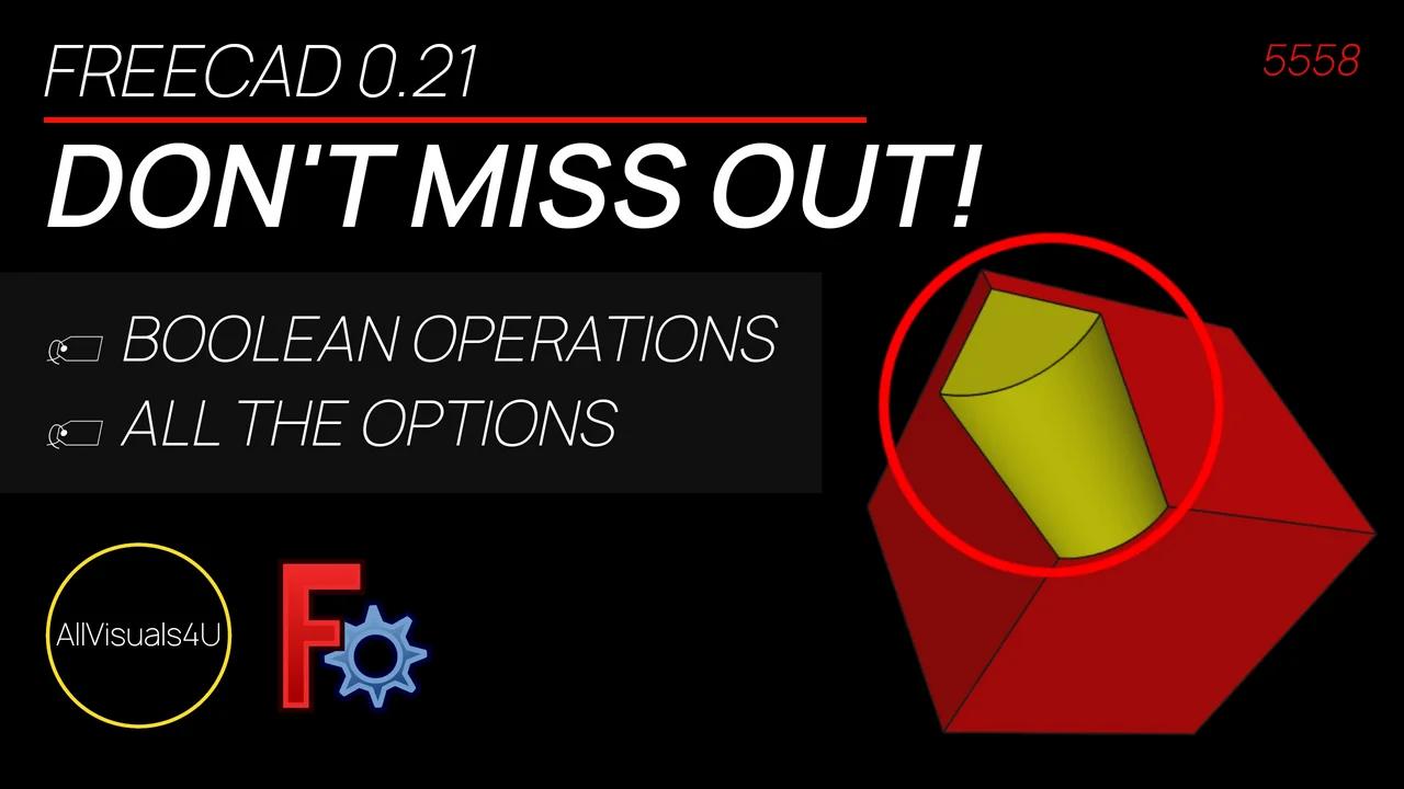  you need to know this freecad boolean operations freecad tutorial