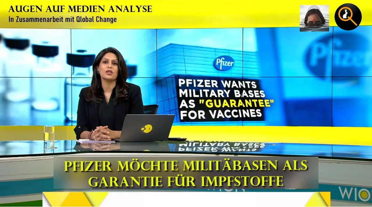 2021: Pfizer möchte Militärbasen als Garantie für Impfstoffe (WION)