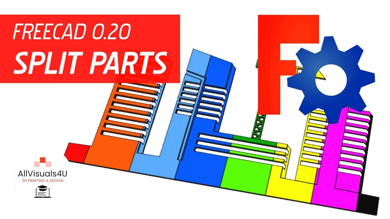 🍉 How To Split Parts - FreeCAD 0.20 - FreeCAD Split Part - FreeCAD ...