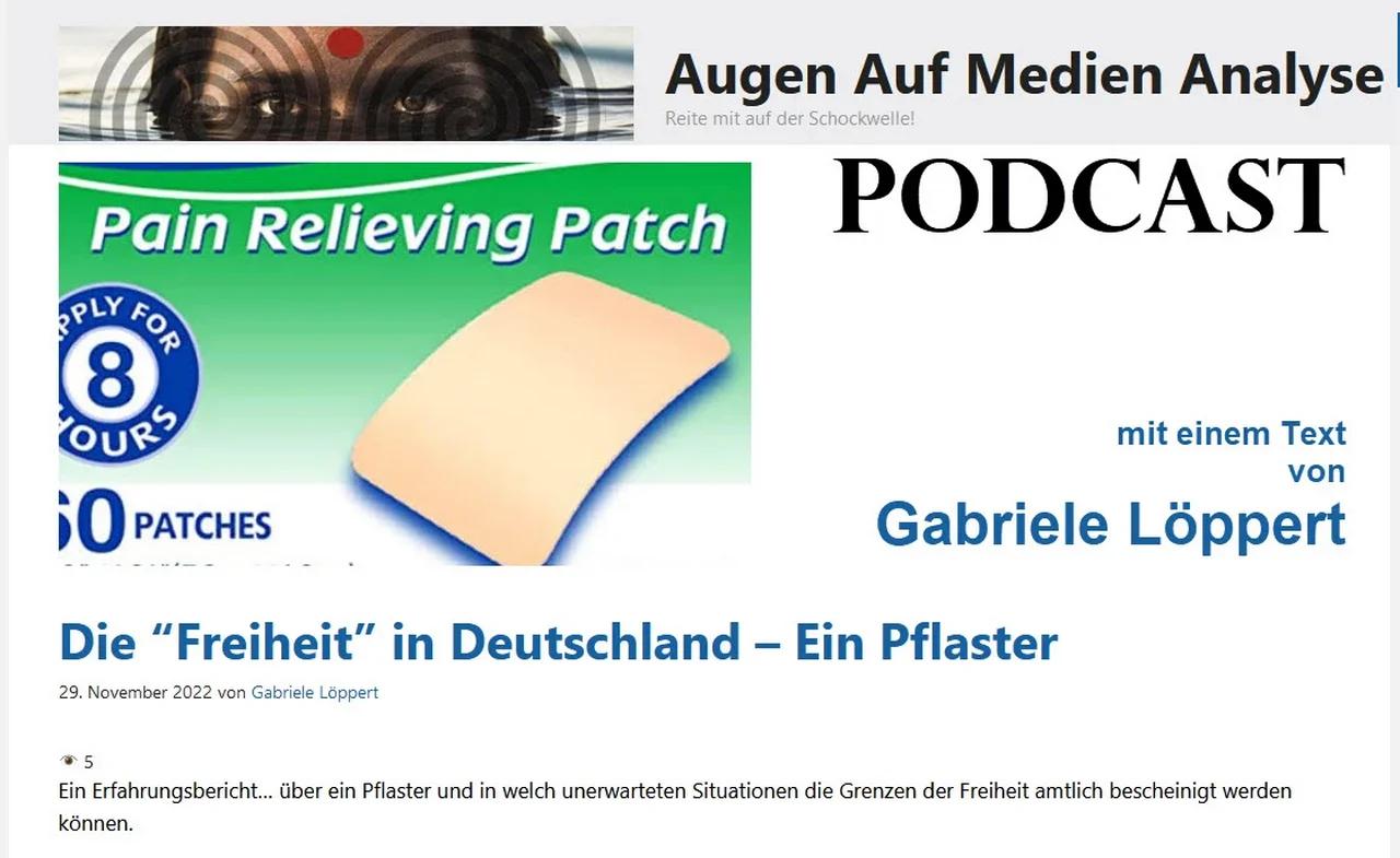 ⁣Die “Freiheit” in Deutschland – Ein Pflaster (Video Podcast)