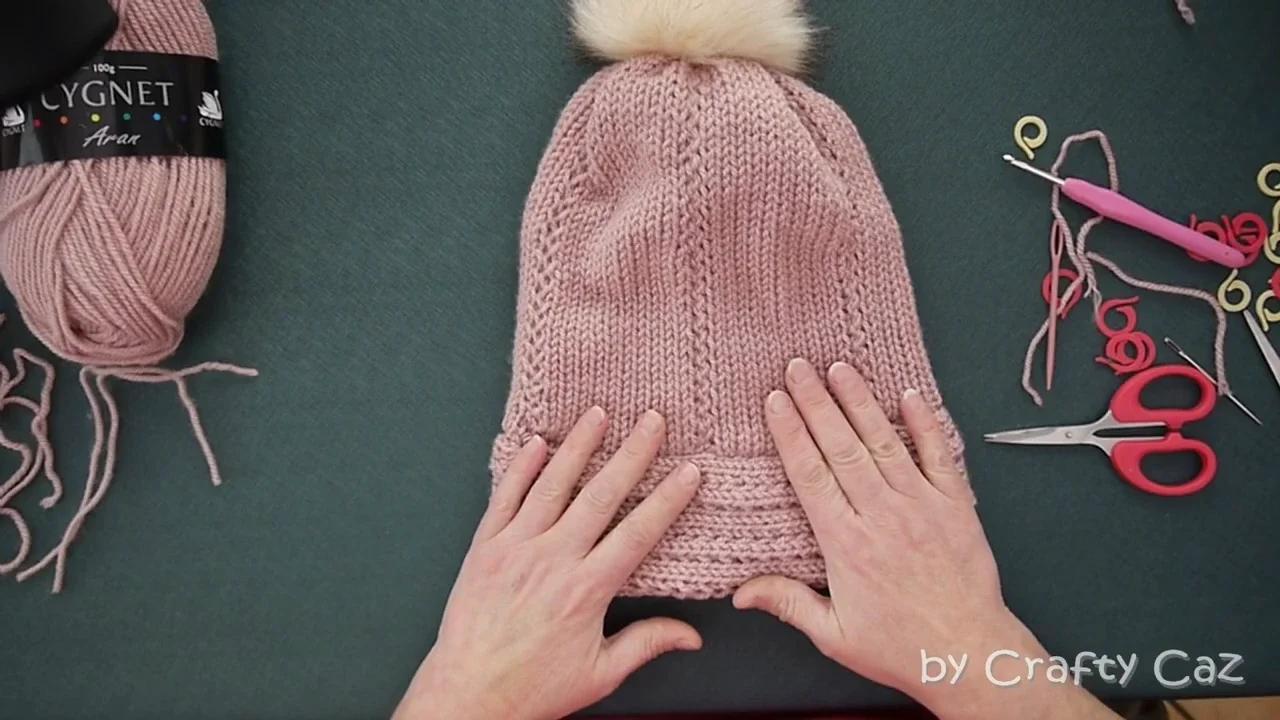 How to make an Adult Sized Beanie with a 22 needle knitting machine _ Free tutorial
