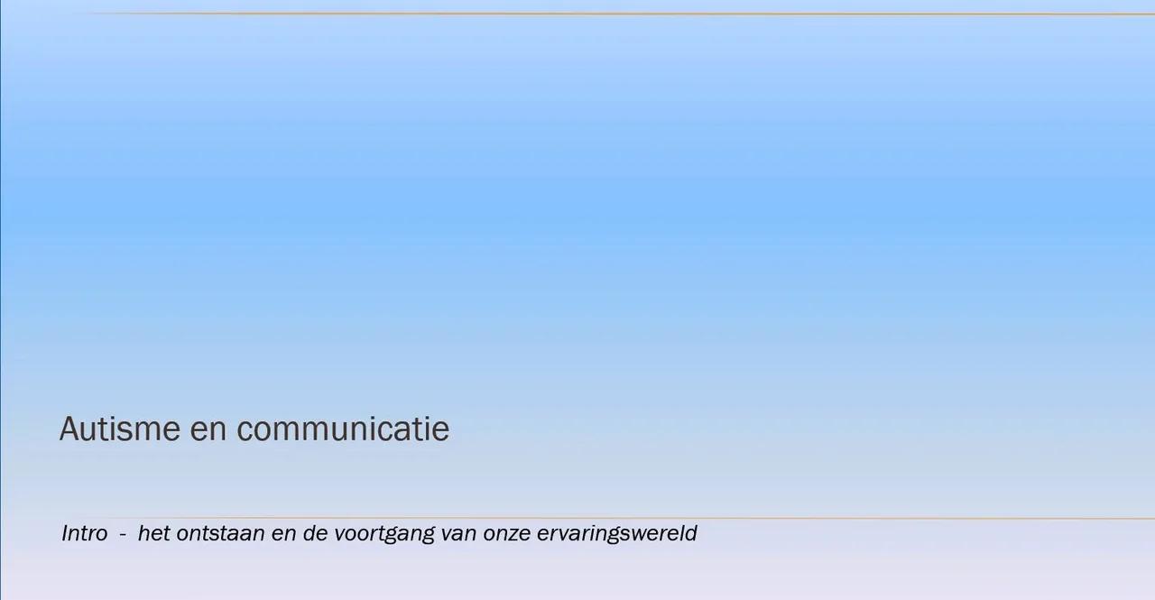 Mensbeeld - intro cursus Autisme en Communicatie 2013