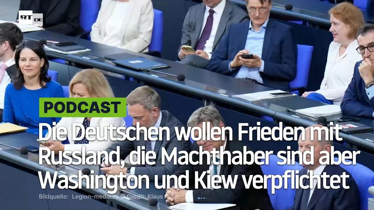 ⁣Die Deutschen wollen Frieden mit Russland, die Machthaber sind aber Washington und Kiew verpflichtet