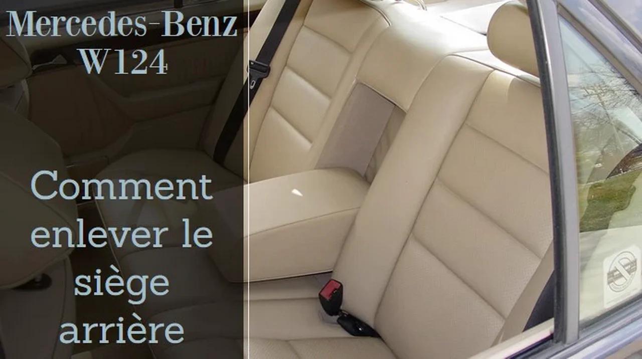 Siège Arrière Droit Complet Pour Mercedes W124 TE Break - Banquette Noire, Occasion En Bon état