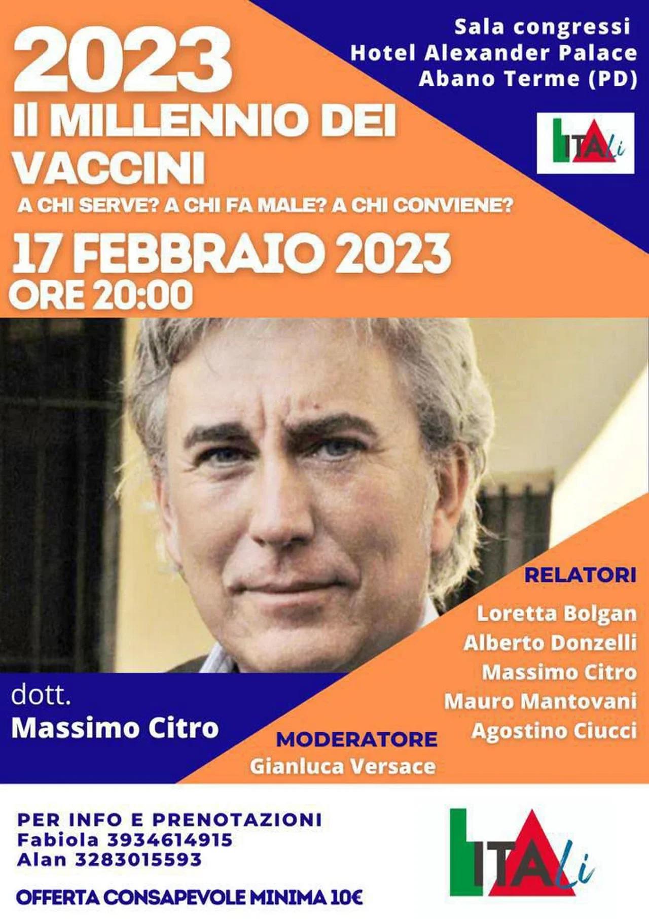 IL MILLENNIO DEI VACCINI - Abano Terme 17/02/23 - Dr. Massimo Citro ...