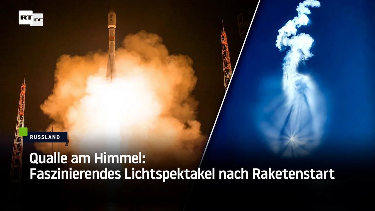 ⁣Qualle am Himmel: Faszinierendes Lichtspektakel nach Raketenstart