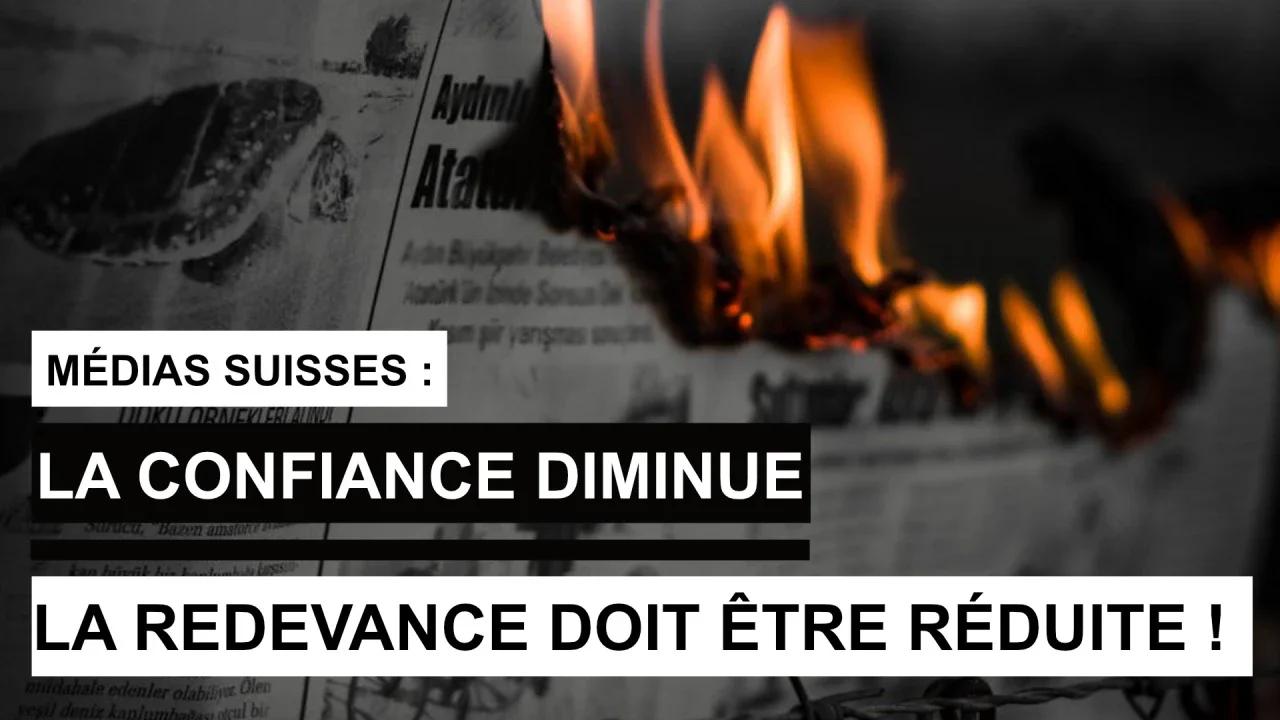 Médias suisses : La confiance diminue, la redevance doit être réduite