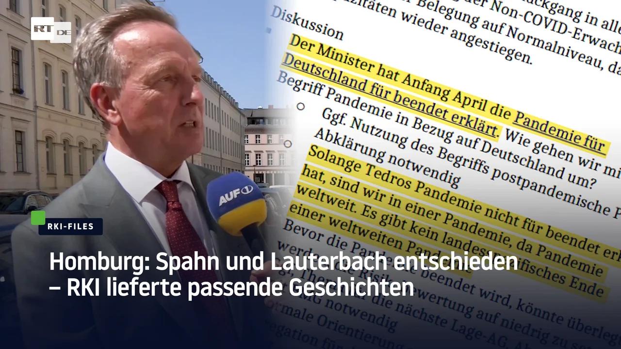 ⁣Homburg: Spahn und Lauterbach entschieden – RKI lieferte passende Geschichten