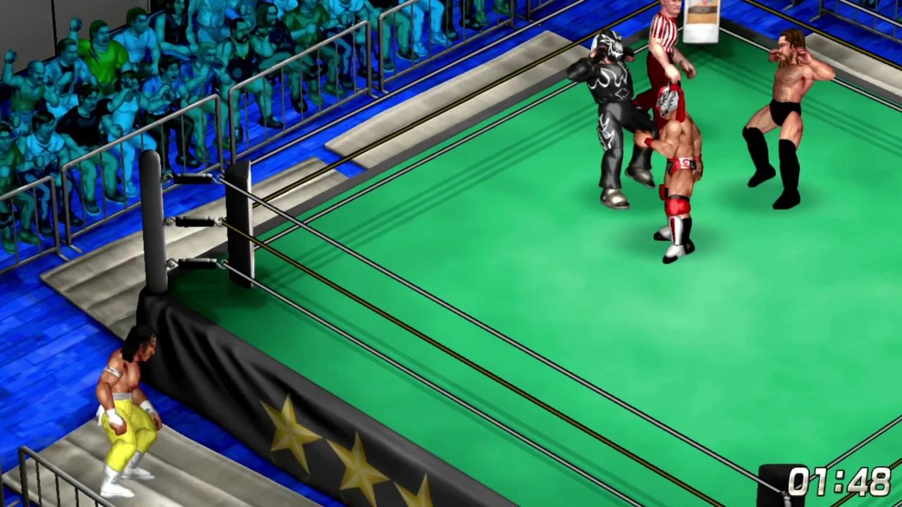 Cameron Grimes vs. Sabu vs. Dragon Lee vs. Super Dragon (Fire Pro ...