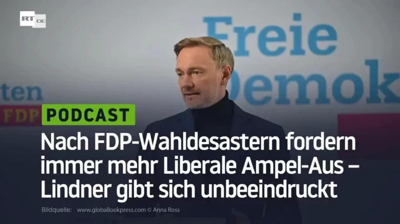 ⁣Nach FDP-Wahldesastern fordern immer mehr Liberale Ampel-Aus – Lindner gibt sich unbeeindruckt