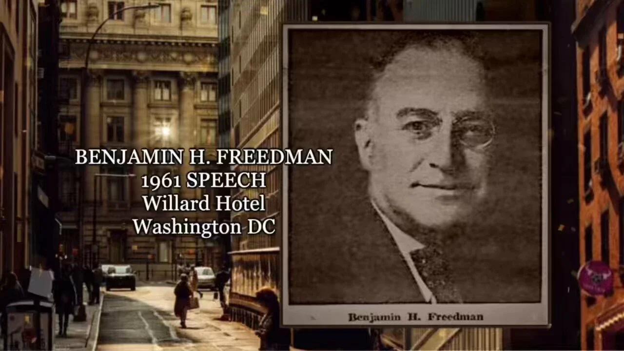 Benjamin H Freedman Speech At Willard Hotel In Washington 1961