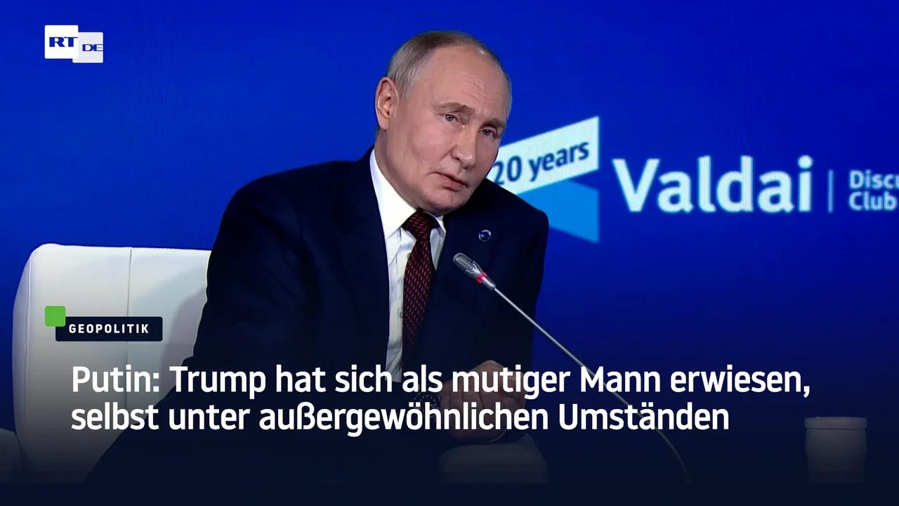 ⁣Putin: Trump hat sich als mutiger Mann erwiesen, selbst unter außergewöhnlichen Umständen