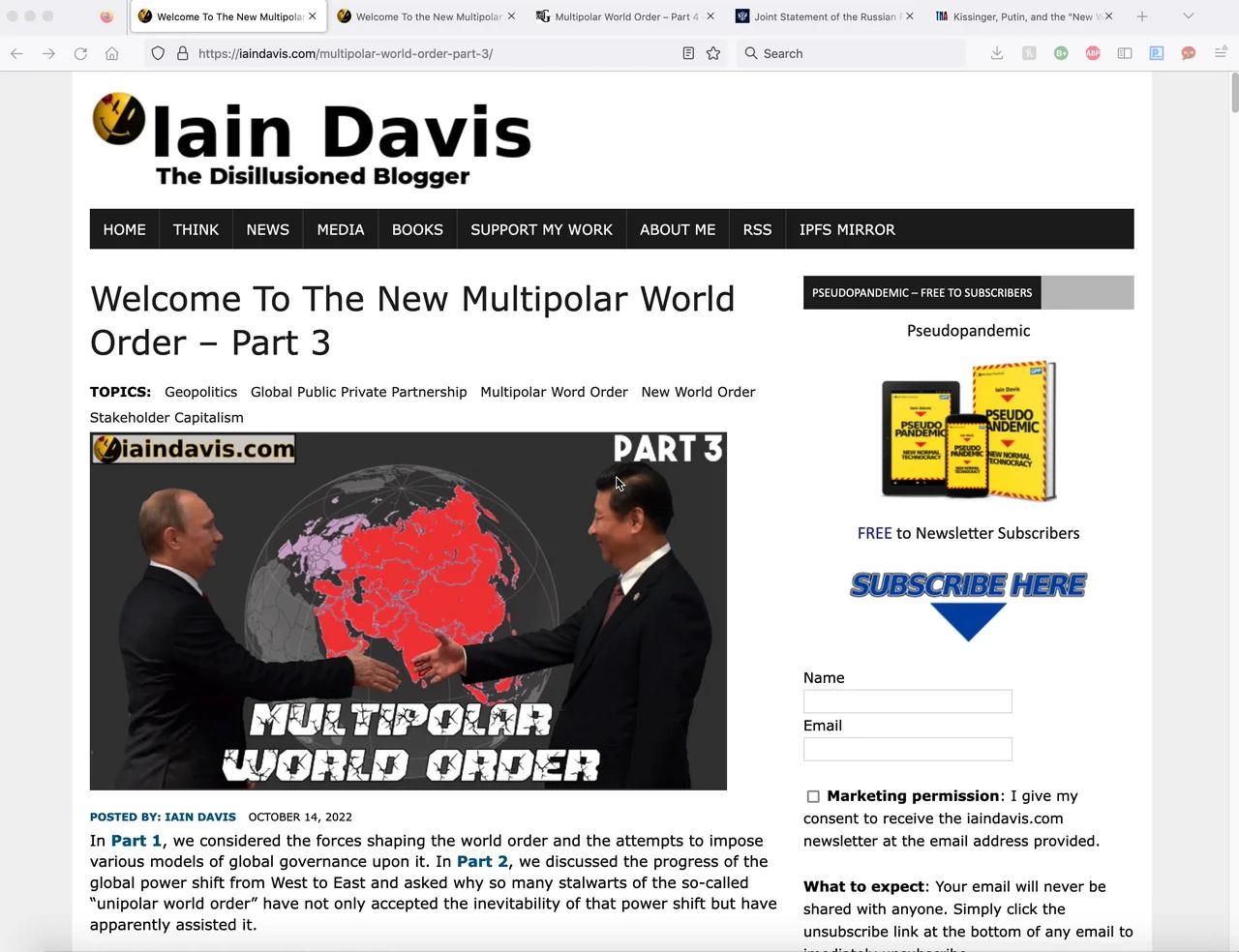 unipolar vs multipolar world