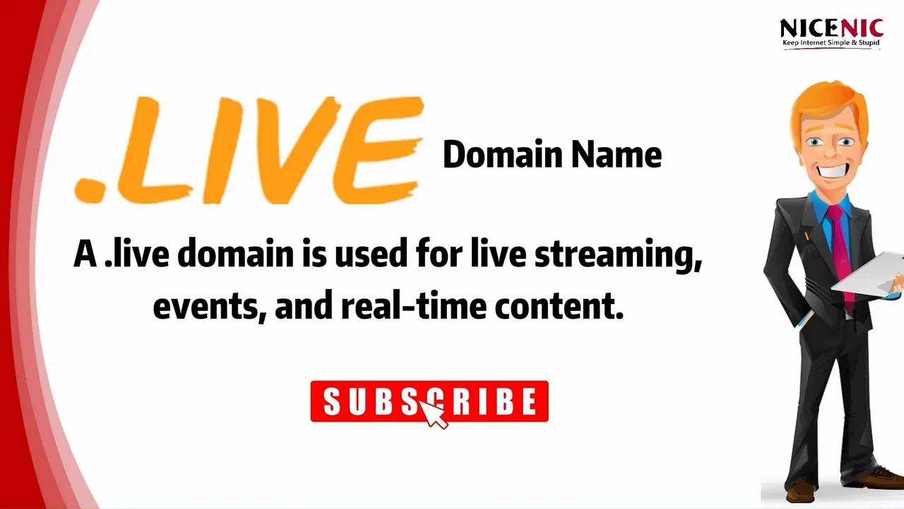 Cheap .LIVE Domain Name: Is used for lives streaming, events, and real ...