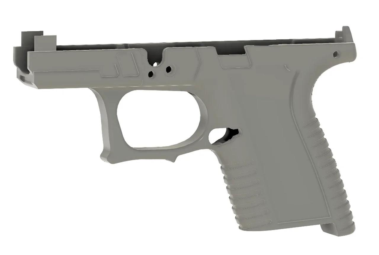 Shield 9 40 main pack including both the chonked and tapered frame with