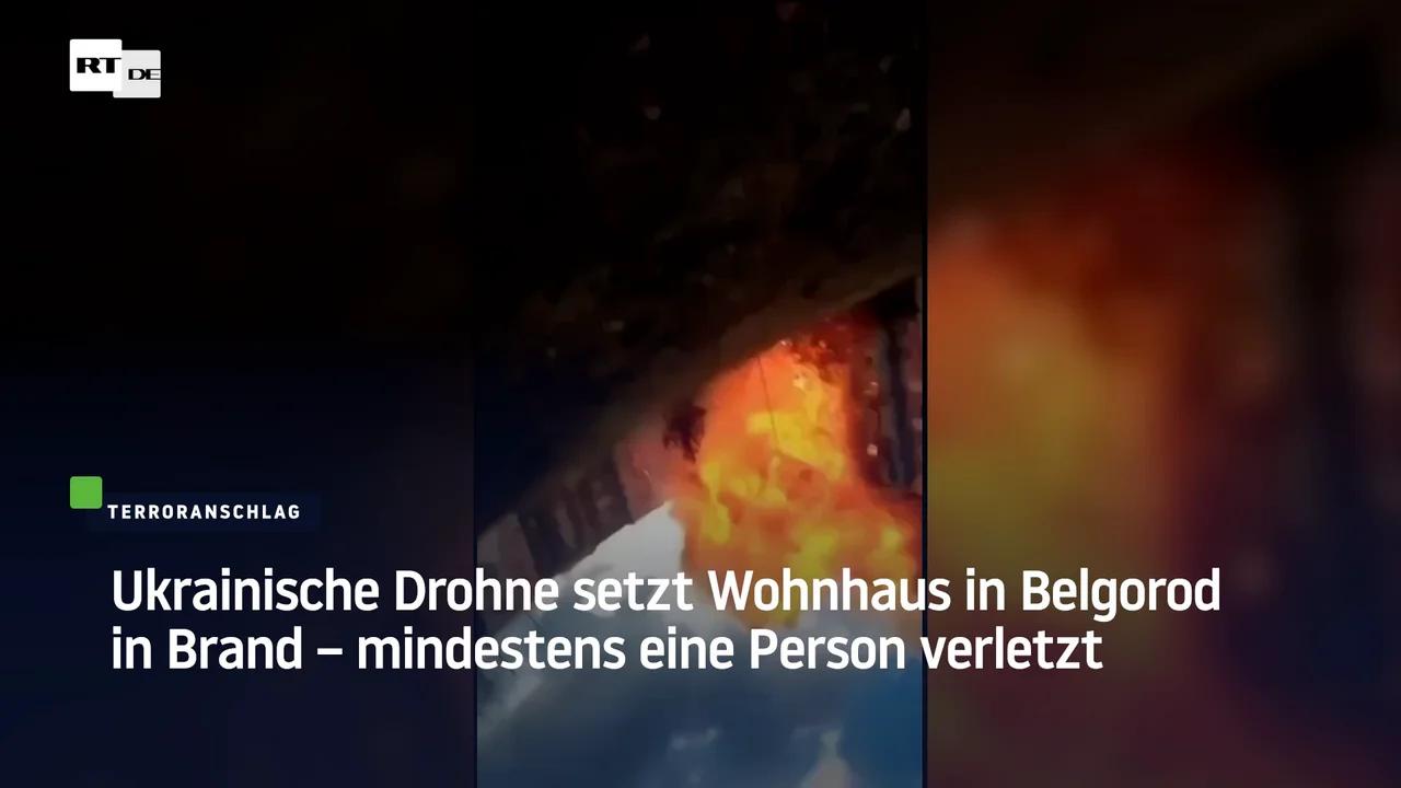 ⁣Ukrainische Drohne setzt Wohnhaus in Belgorod in Brand – mindestens eine Person verletzt