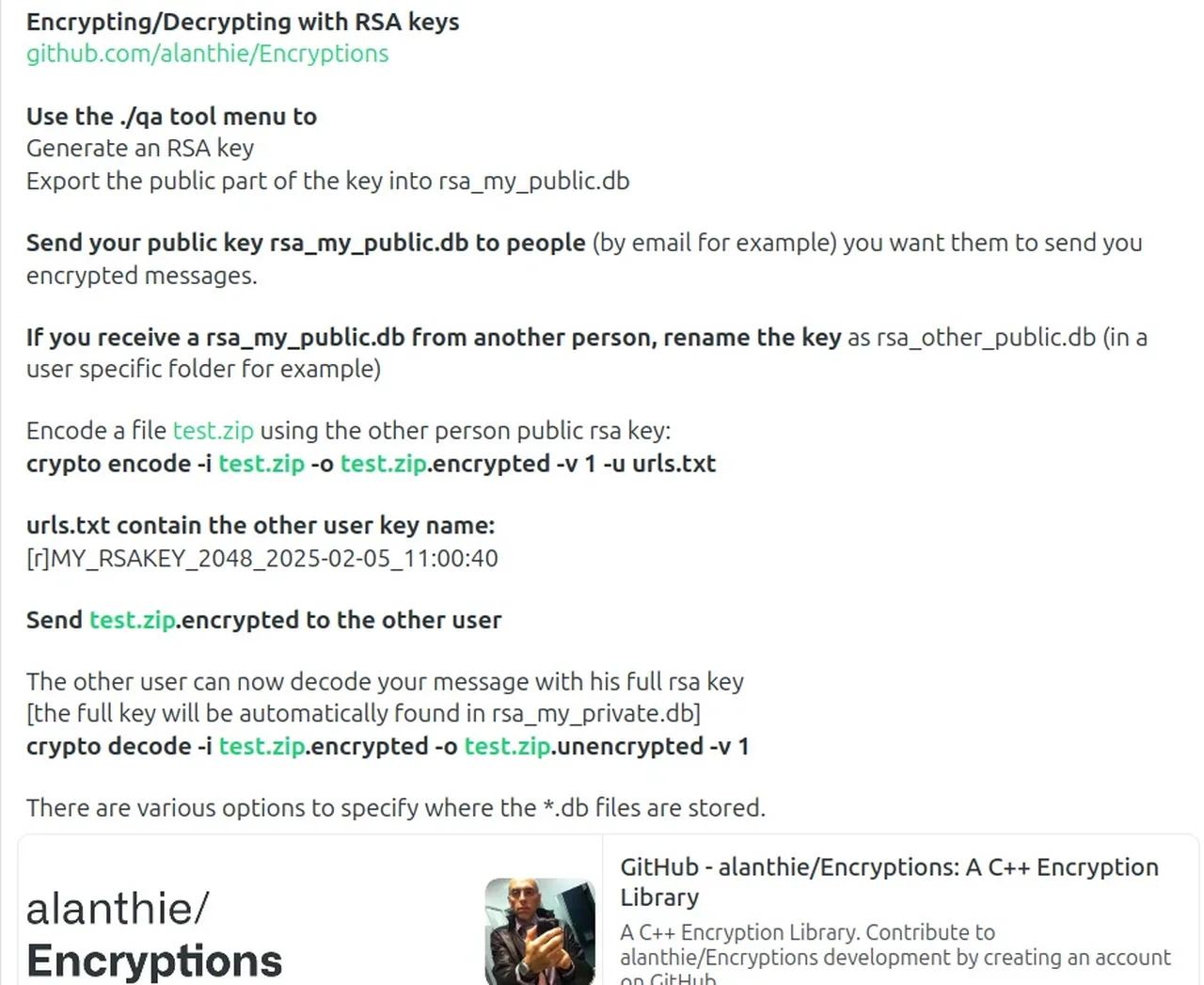 Encrypting/Decrypting with RSA keys