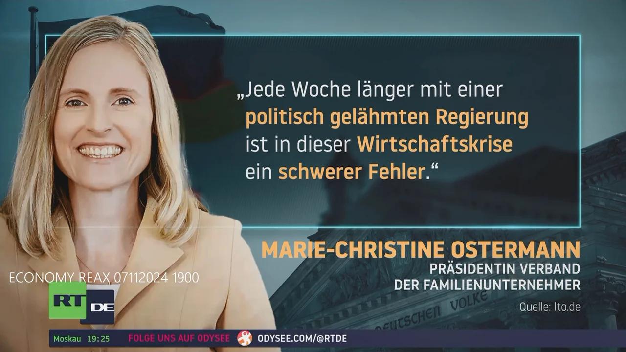 ⁣Nach Ampel-Aus: Wirtschaftsvertreter fordern Neuwahlen so schnell wie möglich