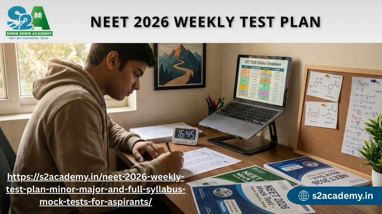 NEET 2026 Weekly Test Plan