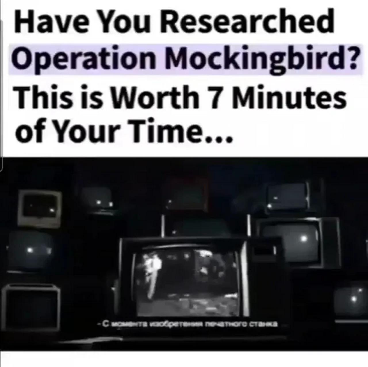 OPERATION MOCKINGBIRD - Media Control