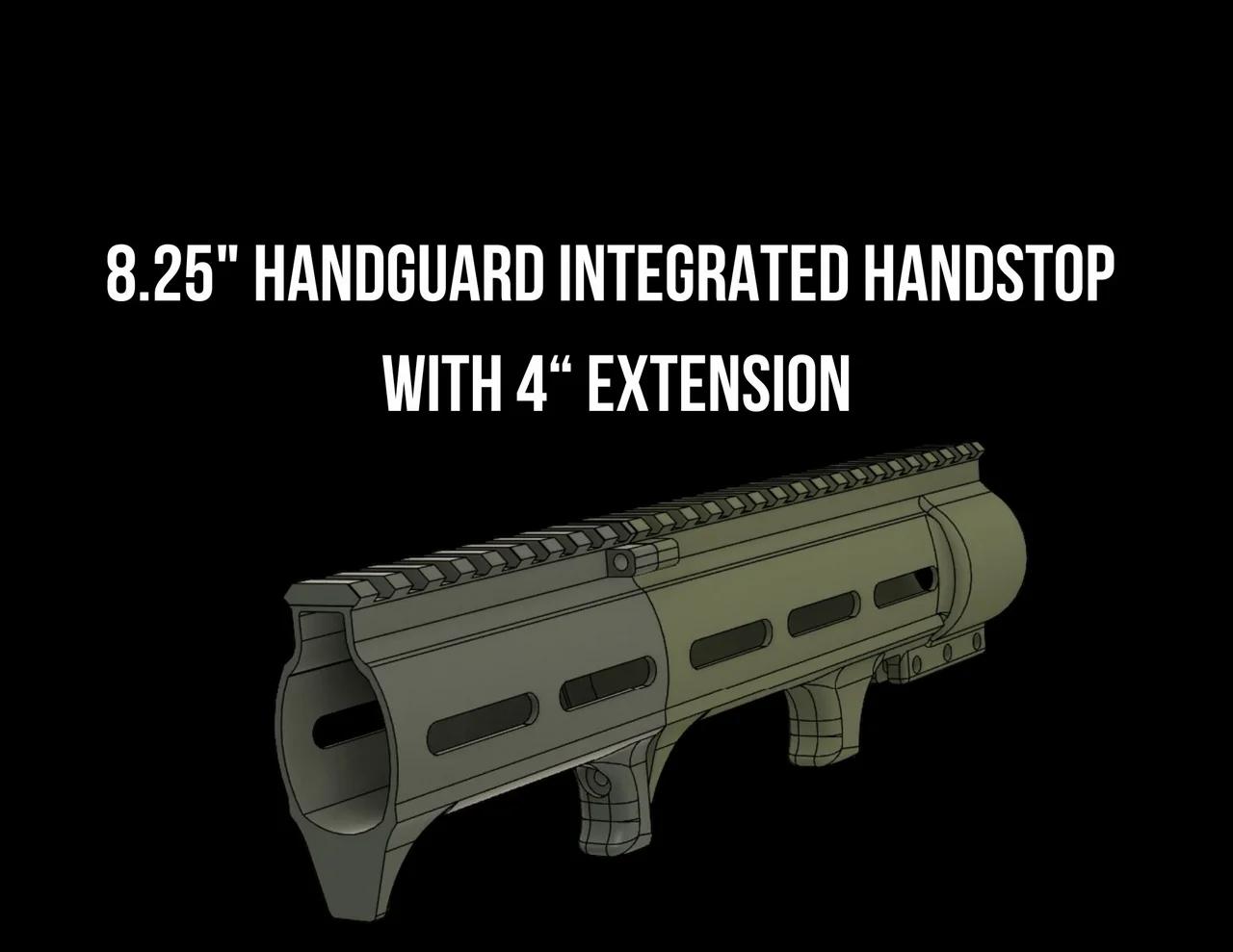 8.25 Inch handguard -- Integrated Handstop -- with 4 inch extension ...