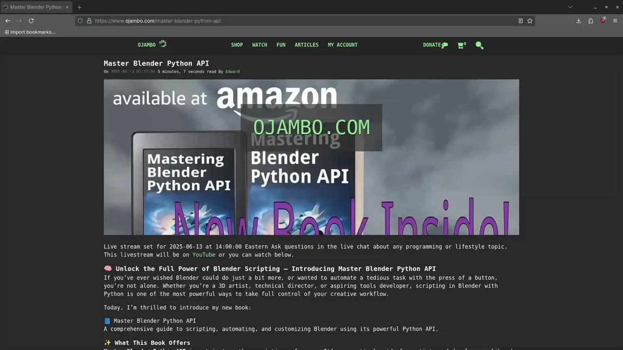 Mastering Blender Python API – Automate & Create with Code in Blender