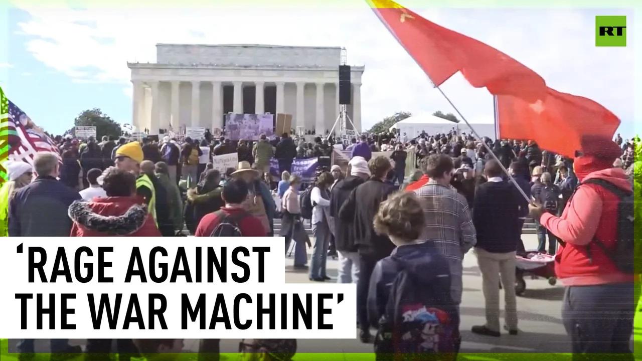 ‘Rage Against The War Machine’ rally takes place in Washington DC