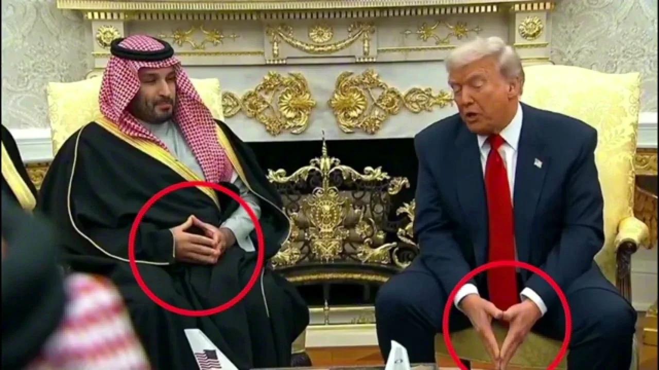 Pharaohs Arab Nobility at the White House / inverted pyramid hand signs ...
