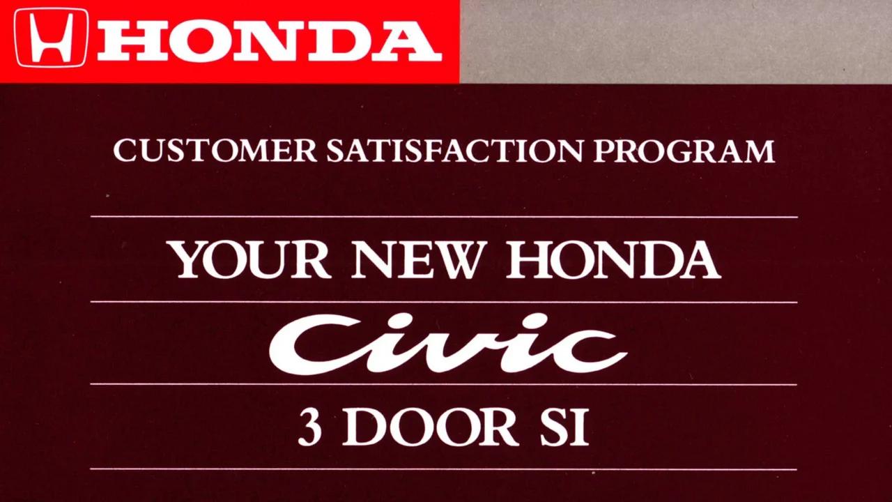 Honda Civic 3 Door SI - Customer Satisfaction Program (1991)