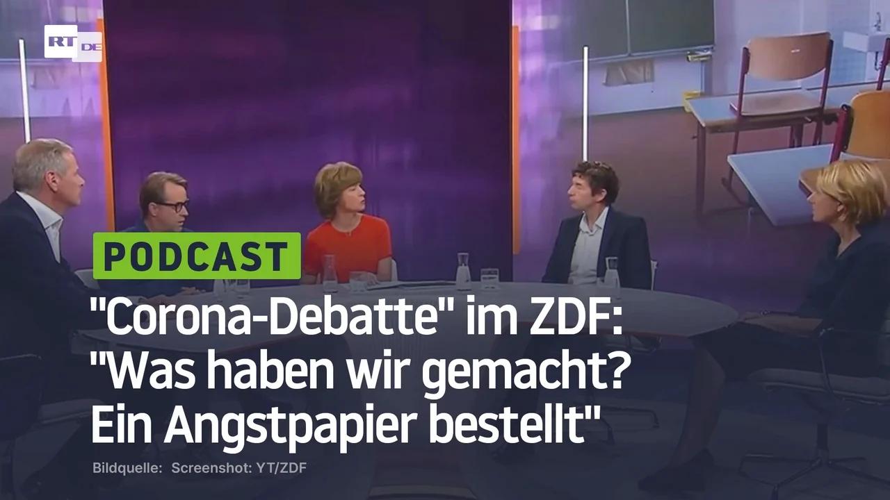⁣"Corona-Debatte" im ZDF: "Was haben wir gemacht? Ein Angstpapier bestellt"