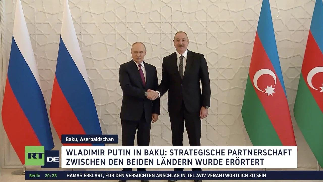 ⁣Putin in Baku: Wirtschaftskooperation und Klimaschutz im Fokus des Staatsbesuchs