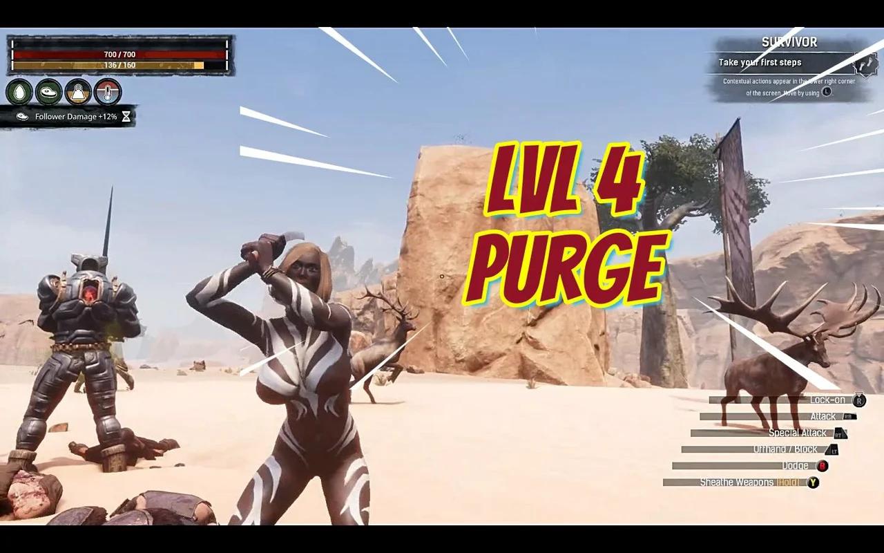 Conan Exiles Full nude defend against lvl 4 Purge Big Busty Boobs # ...