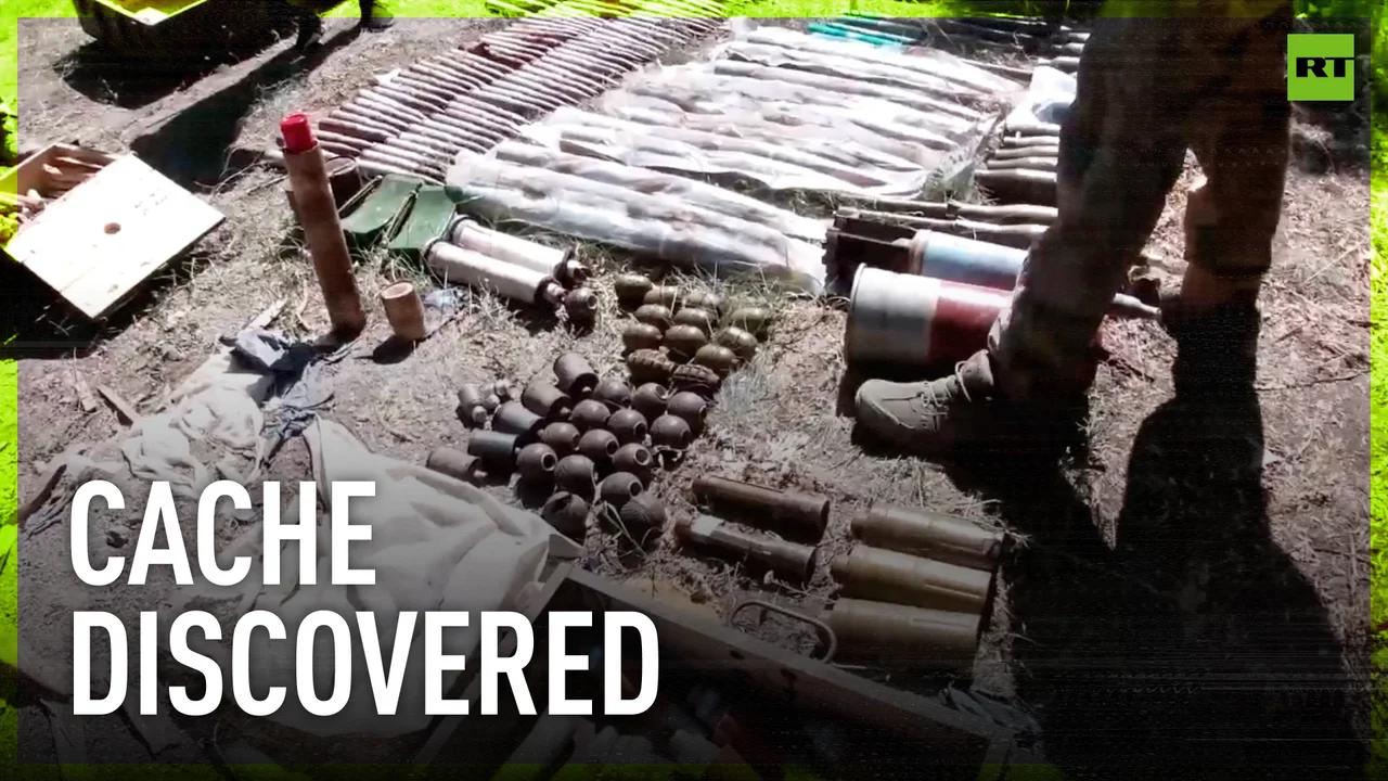 Russian National Guard neutralizes large cache of foreign weapons in LPR
