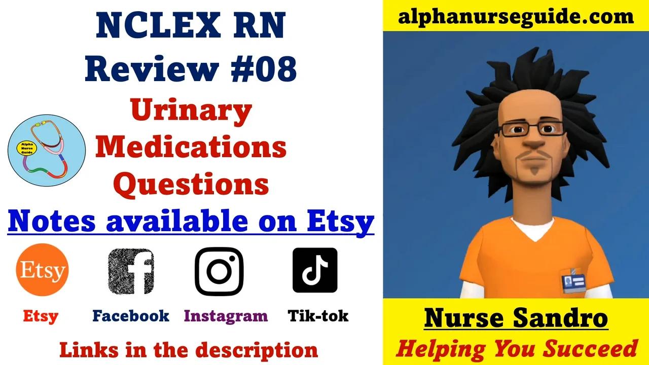 Nclex Rn Questions And Answers Urinary Medications Questions